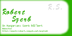 robert szerb business card